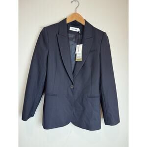 Cefinn Jamie New Wool Women’s Blazer Jacket Navy One Button US Sz 4 NWT